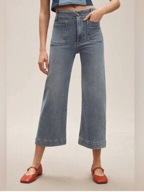 Maeve The Colette High-Rise Wide-Leg Jeans Size 27